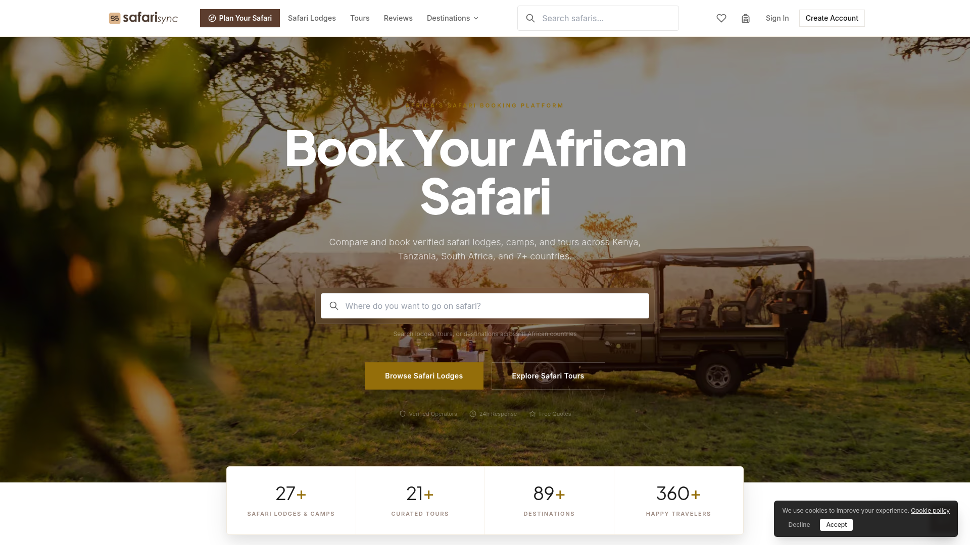 SafariSync website