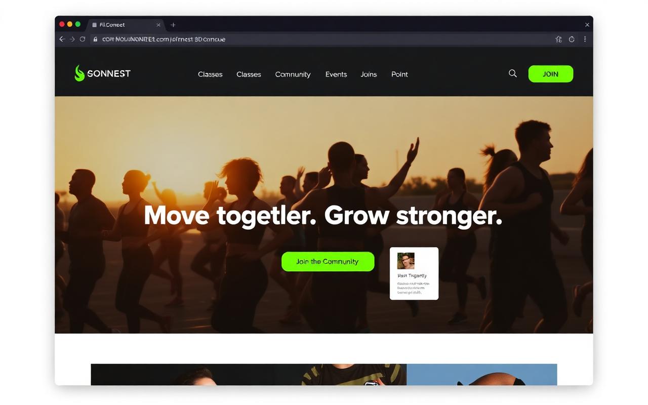 Sweat & Connect website
